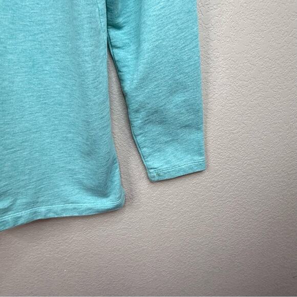 L.L Bean Hoodie Women's MP Mint Rugby Popover Sweatshirt Boating Nautical Beach - Picture 6 of 14